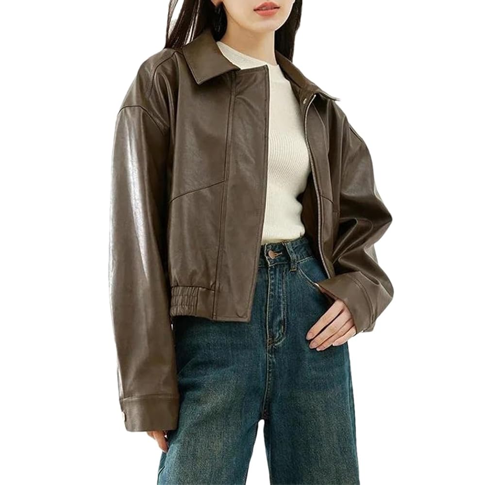新品タグ付 AMERI ROUND SHORT LEATHER JACKET ROUND SHORT SYNTHETIC LEATHER JACKET（その他アウター